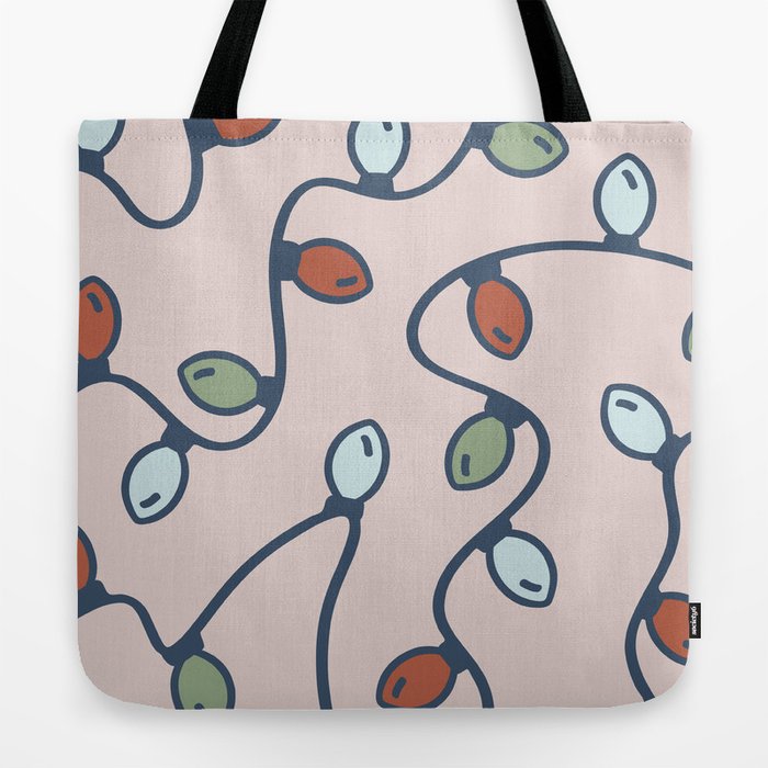 Merry and Bright Holiday Lights Tote Bag