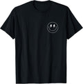 Minimalist 80s Lightning Bolt Eyes Happy Smiling Smile Face T-Shirt