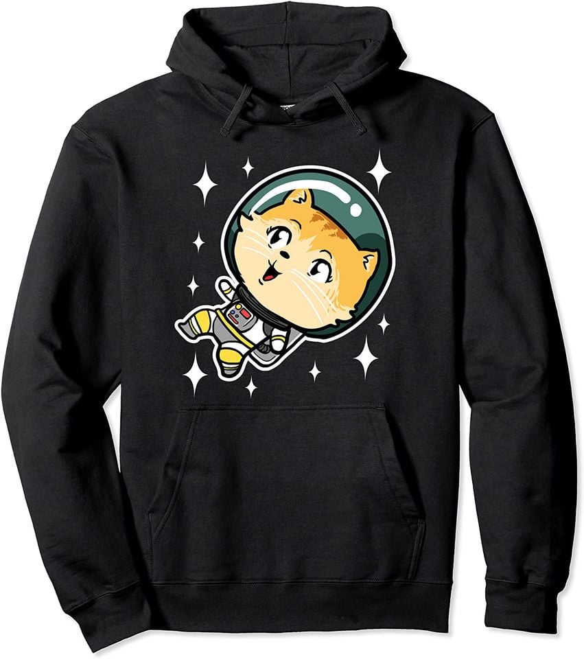 Cute Kawaii Cat In Space Astronaut Pullover