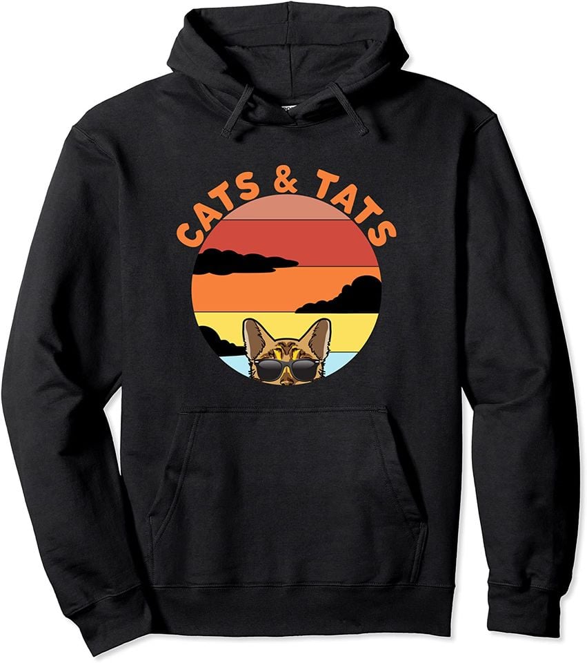 Cats and Tats Funny Tattoo Bengal Cat Lover Pullover
