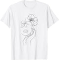 Line Art Aesthetic Face Minimalist Abstract Novelty T-Shirt