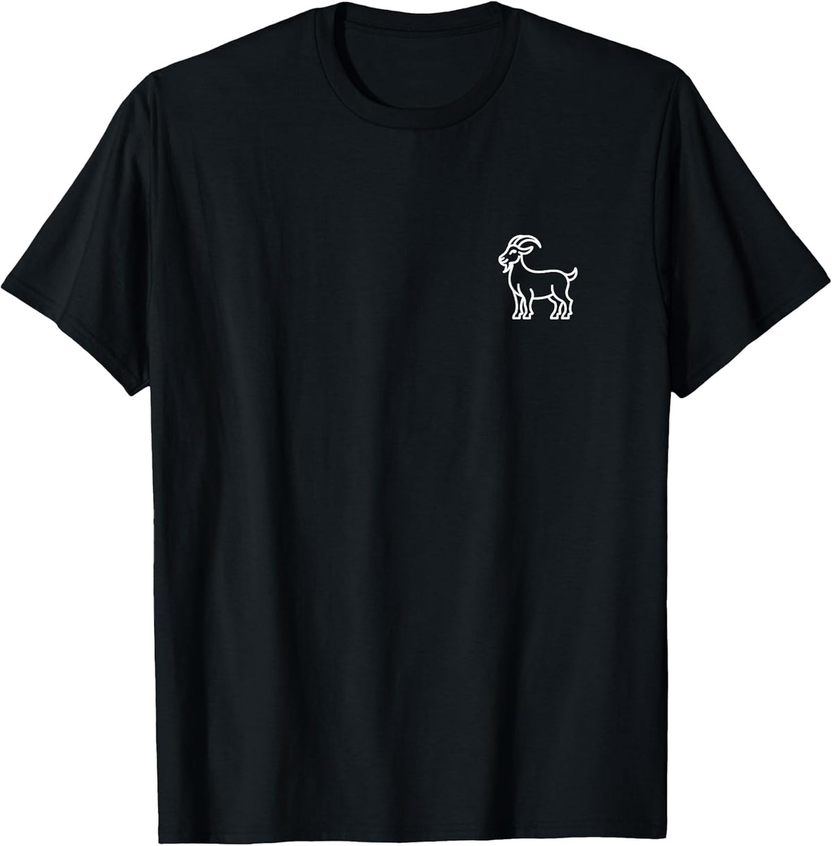 Goat Minimalist Badge Patch Line Art Animal T-Shirt