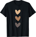 Heart Brown Graphic Drawing Heart Love Minimalist T-Shirt