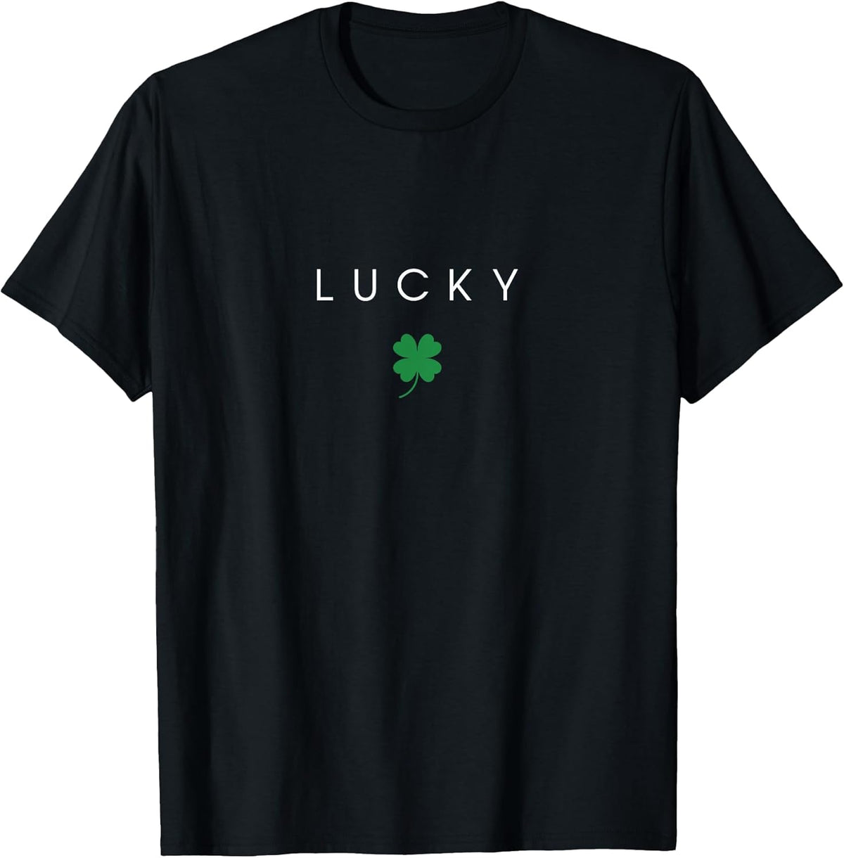 Minimalist St Patricks Day Lucky Shamrock Minimal St Paddys T-Shirt