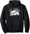 Mens Vintage St Louis Skyline Womens STL Baseball Pullover