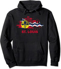 St. Louis City Flag Downtown Skyline - St. Louis Skyline Pullover