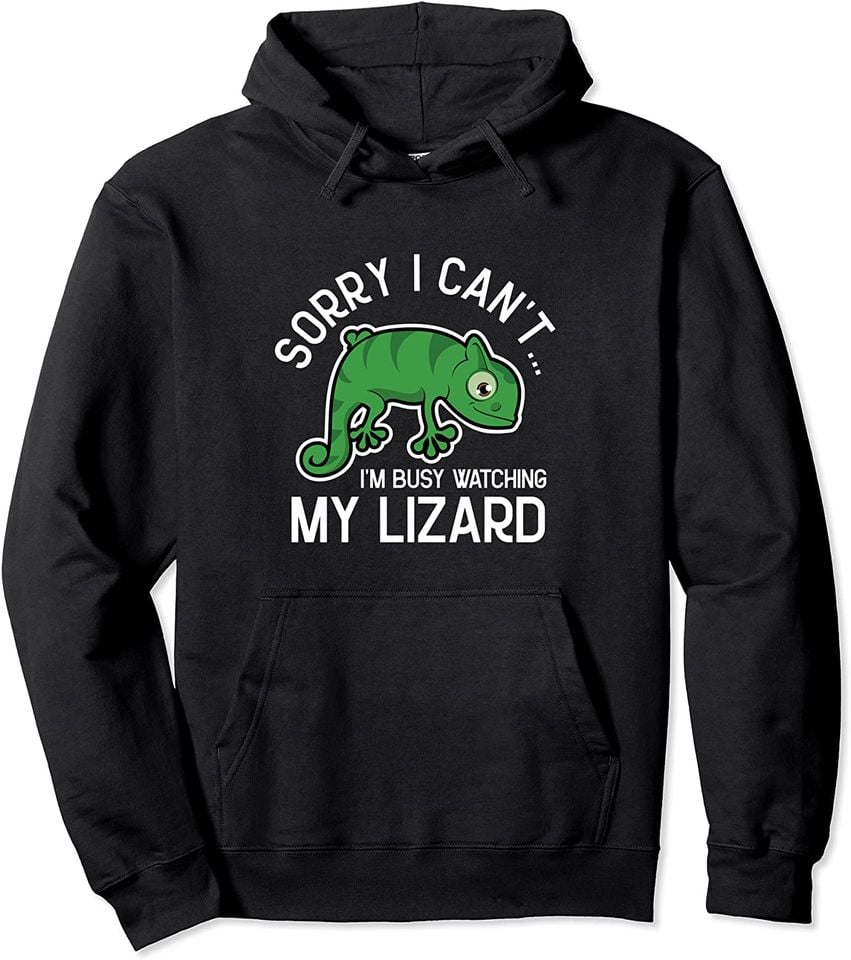 Chameleon Drawing Funny Chameleon Lizard Reptile Geckos Pullover
