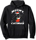 Black Cat Christmas Lights Merry Meowy Catmas 2021 Pullover