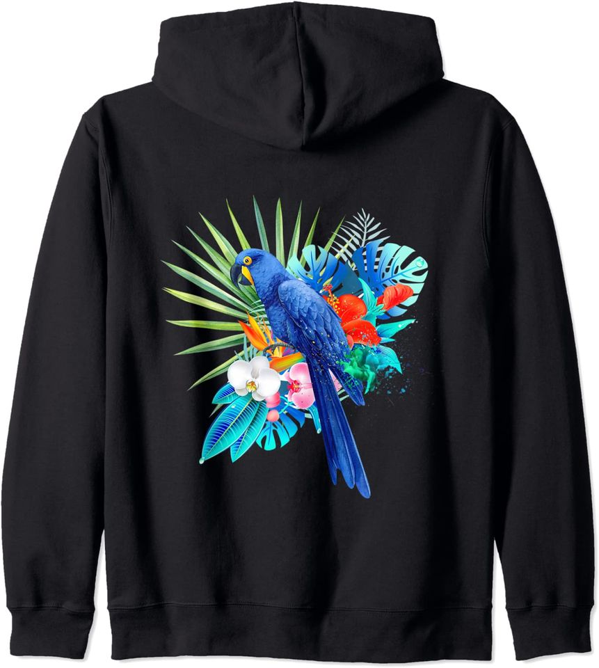Watercolor Splash Floral parrot colorful flowers parrot