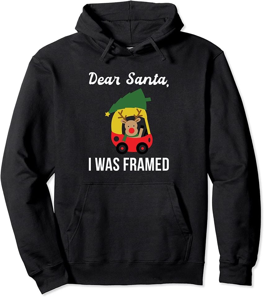 Dear Santa I Was Framed Funny Christmas Holiday Pullover