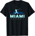 Miami Baseball Vintage Minimalist Retro Baseball Lover T-Shirt