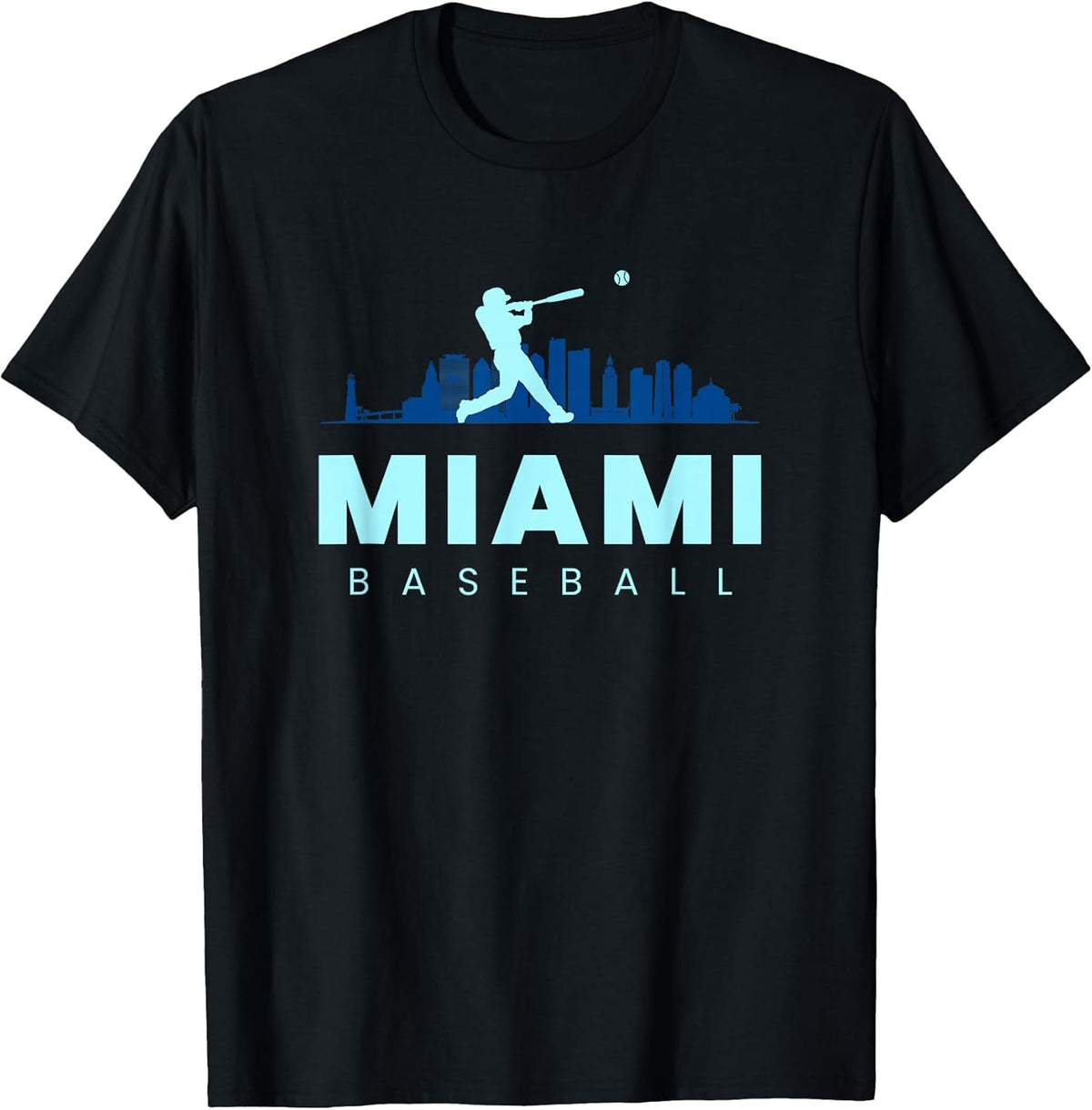 Miami Baseball Vintage Minimalist Retro Baseball Lover T-Shirt