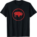Vintage Retro Bison American Buffalo Simple Minimalist T-Shirt