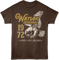 Waylon Jennings T Shirt '72 Eagle Adult Dark Chocolate Short Sleeve Country Music Retro Style Graphic Tee