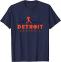 Detroit Baseball Vintage Minimalist Retro Baseball Lover T-Shirt