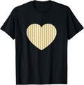 Beige and Cream Stripes Vertical Lines Pattern Minimalist T-Shirt