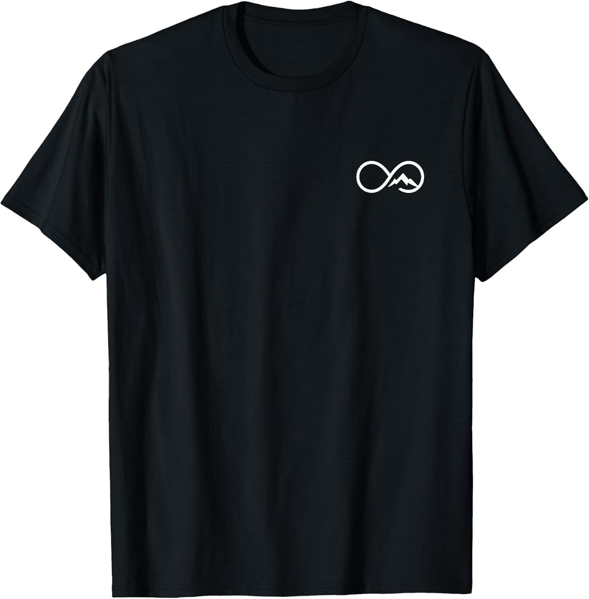 Small Infinity Mountain Minimalist Outdoors Icon Art Logo T-Shirt