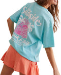 Womens Oversized Baggy Loose Fit T Shirts Graphic Print Short Sleeve Cute Teen Girls Preppy Y2k Going Out Tops