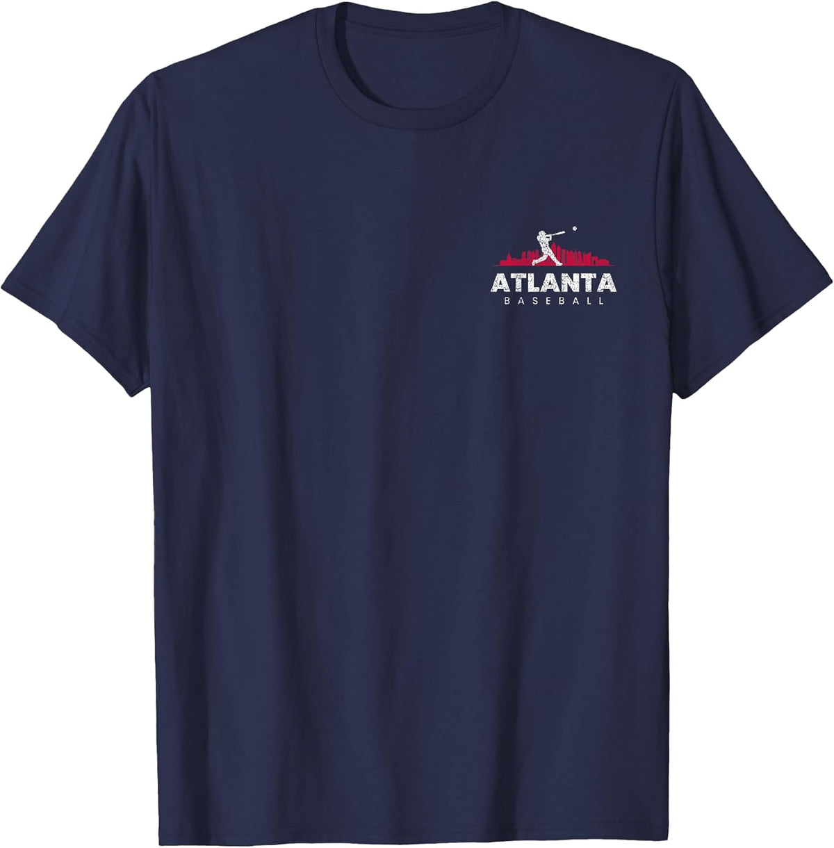 Atlanta Baseball Vintage Player Minimalist Skyline Retro T-Shirt