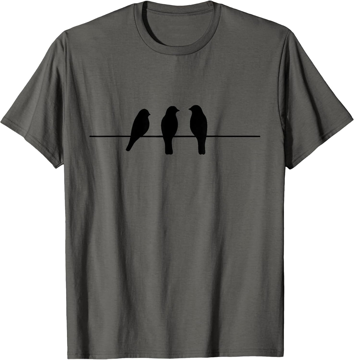 Three Birds on a Wire Minimalist Silhouette Gift Idea T-Shirt
