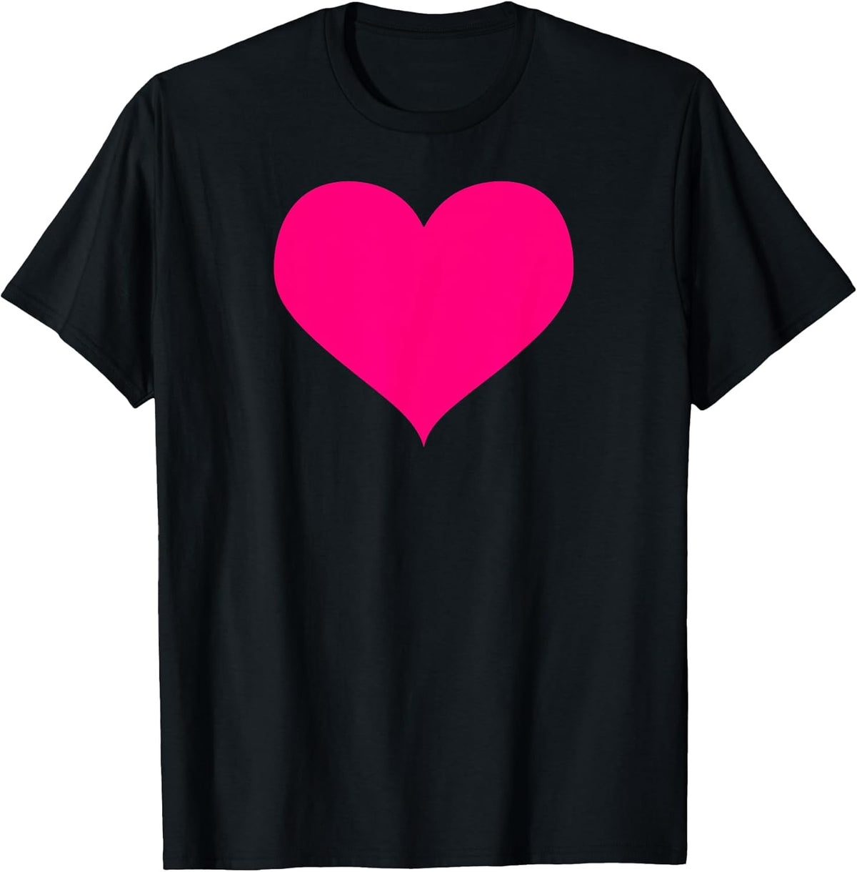 Pink Heart Simple Shaped Cute Minimalist Symbol Design T-Shirt