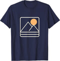 Mountain Sunrise - Minimalist Retro Nature Graphic Tee T-Shirt