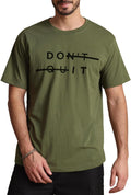Men's Graphic Tees Short Sleeve Don't Quit Letter Print Top Crewneck Casual Regular T-Shirt for Men