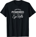 Mom Mode Powered by Eye Rolls Minimalist Sarcastic for Women T-Shirt