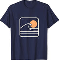 Retro Ocean Wave Sunset Surf Beach Minimalist T-Shirt T-Shirt