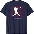 Atlanta Baseball Minimalist Backprint Retro Baseball Lover T-Shirt