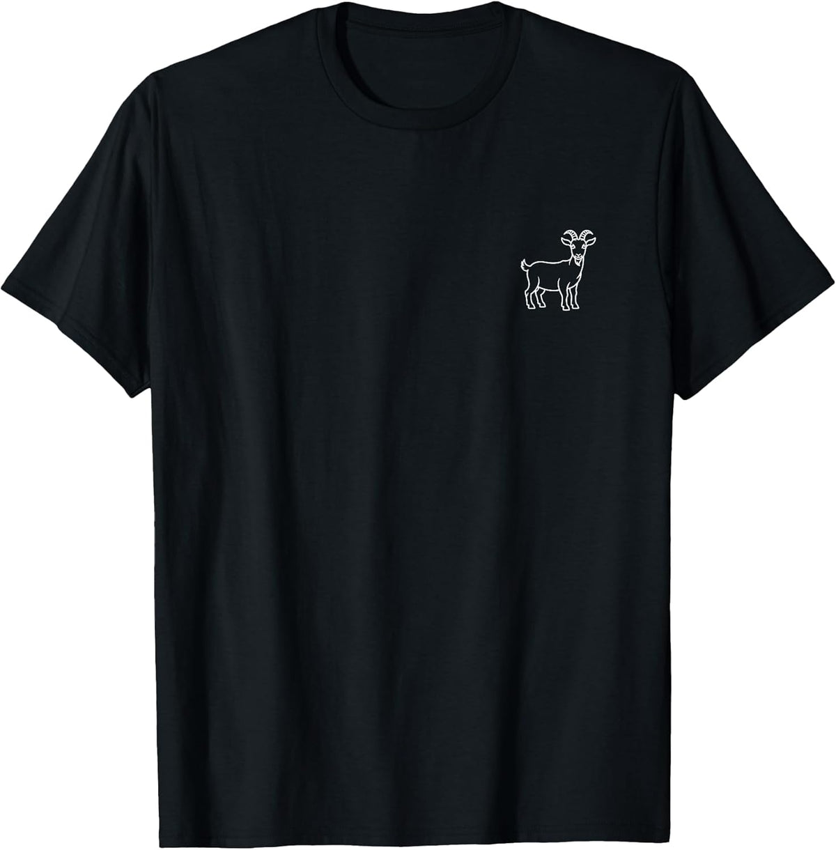 Goat Outline Minimalist Line Art Simple T-Shirt