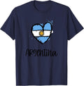 Argentina Heart Flag Cool America Spanish Argentinian Gift T-Shirt