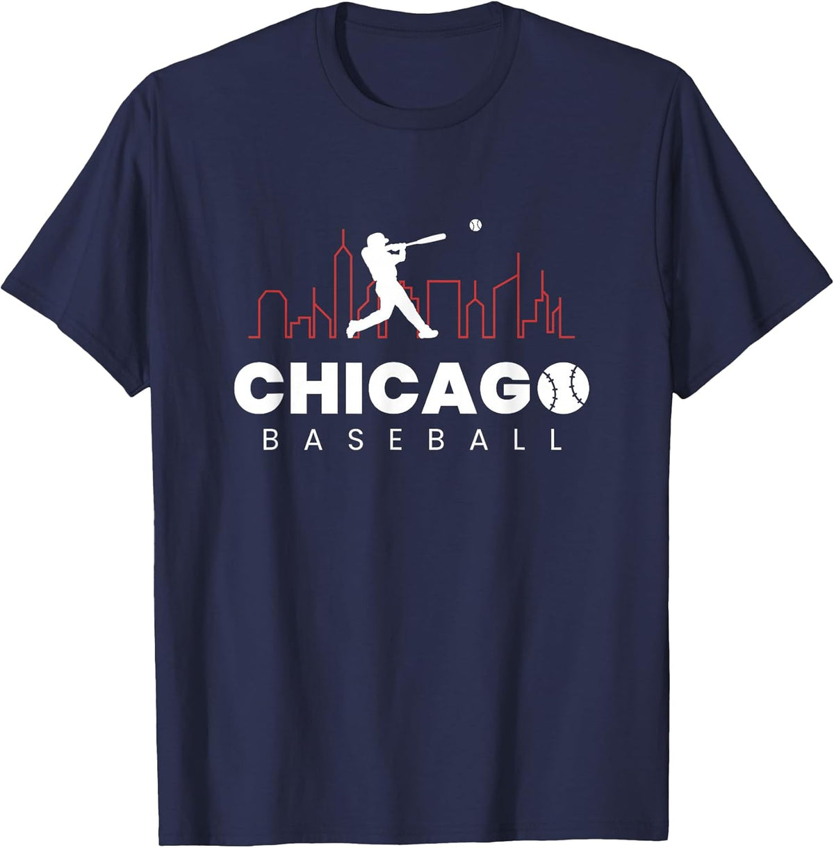 Chicago Baseball Vintage Minimalist Retro Baseball Lover T-Shirt