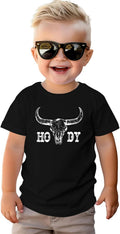 Toddler Boy Girl Howdy Shirt Rodeo Cowboy T-Shirt Retro Western Graphic Tee Kid Funny Summer Short Sleeve Tops