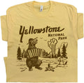 Y Stone T Shirt Vintage National Park Shirt for Men Women Retro Bear Tshirt Old Faithful Grand Canyon Cool Graphic Tee