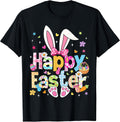Happy Easter 2026 Cute Bunny Rabbit Easter Day Women Girls T-Shirt