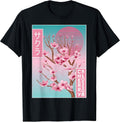 Cherry Blossom Japanese Sakura Vaporwave Aesthetic T-Shirt