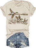 Womens Summer Giraffe Printed T-Shirt Funny Cute Animal Graphic Tees Tops
