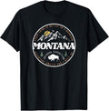 Montana Retro Vintage Mountain Outdoors State Graphic T-Shirt