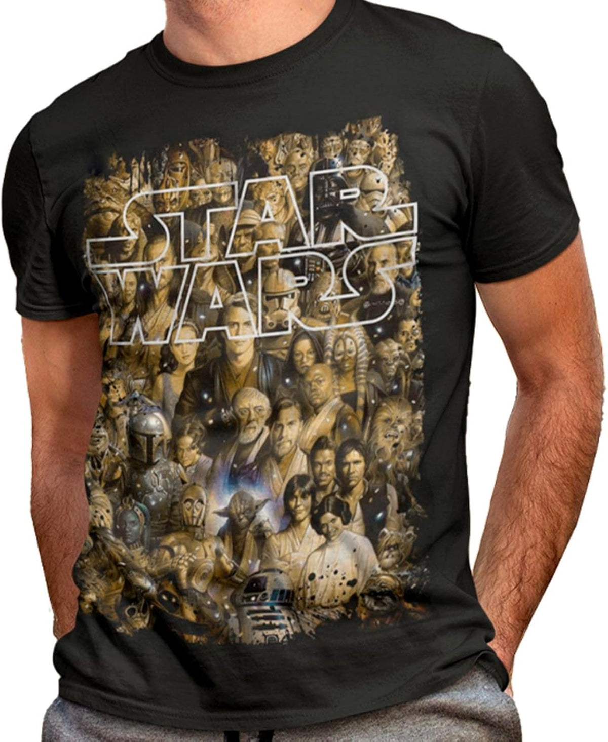 Characters Color Shot Graphic T-Shirt for Adult Men