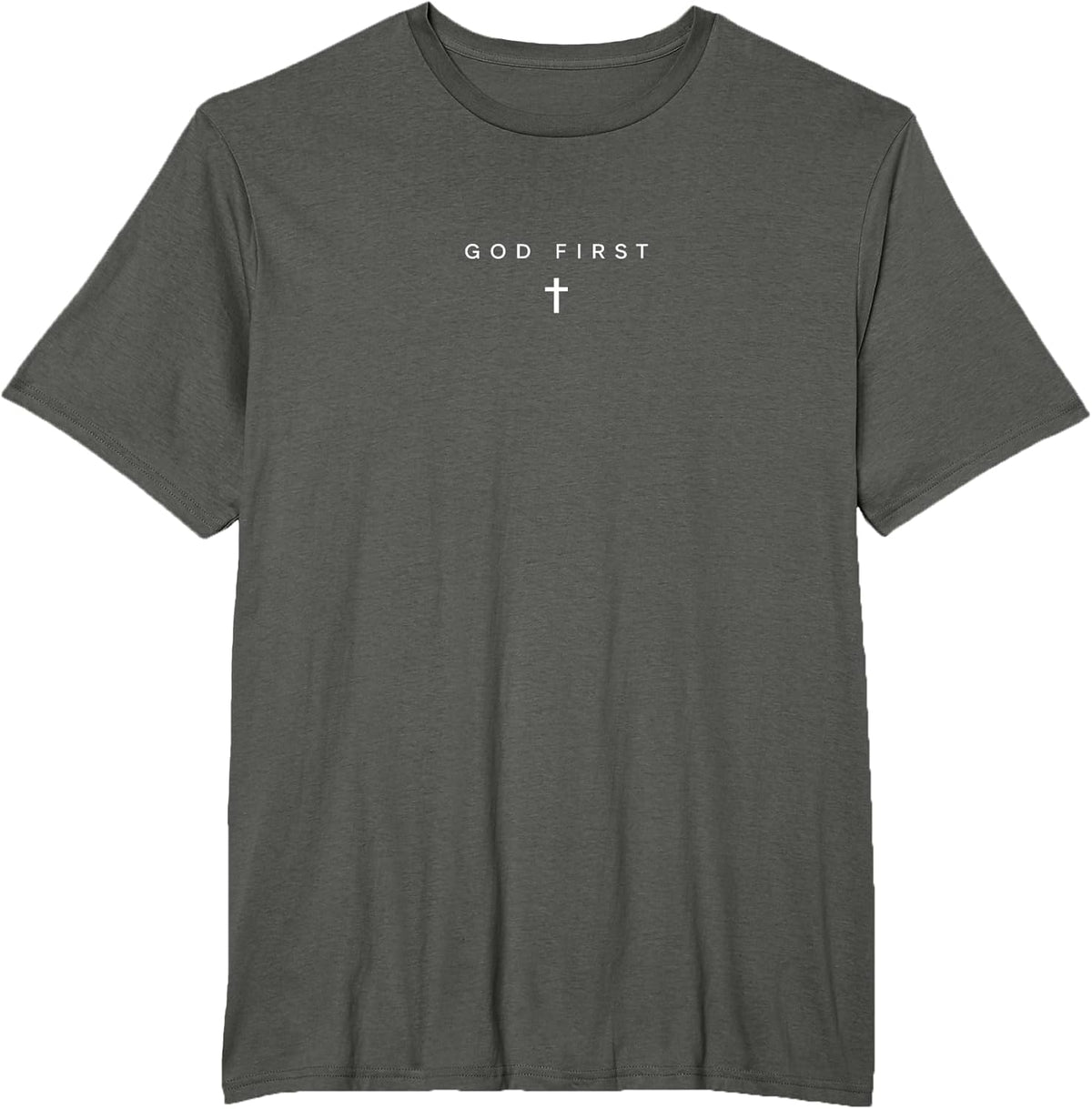 God First Minimalist Christian Faith Based Cross Religious T-Shirt