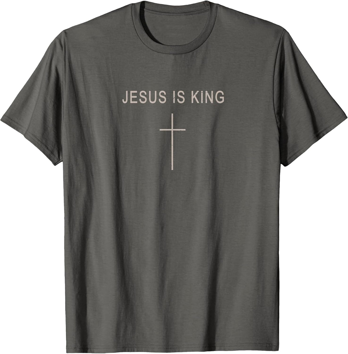 Cross Jesus is King Minimalist Christian Boy Toddler God Mom T-Shirt