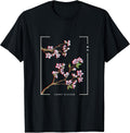 Japanese Aesthetic Vaporwave Cherry Blossom Glitch Anime T-Shirt Small