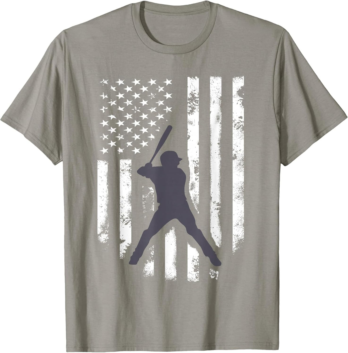 American Flag Baseball Shirt Cool Distressed Jersey Gift Tee T-Shirt