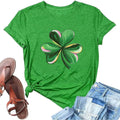 St. Patrick's Day Women's T-Shirt Funny Cute Casual Rainbow Leopard Love Heart Irish Lucky Shamrock Clover Graphic Tee Tops