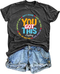 Testing Shirts for Teachers Women You Got This Shirt Testing Teacher Tshirts Motivational Short Sleeve Test Day Tee Tops