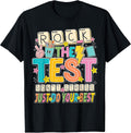 Rock The Test Dont Stress Motivation Testing Day Teacher T-Shirt