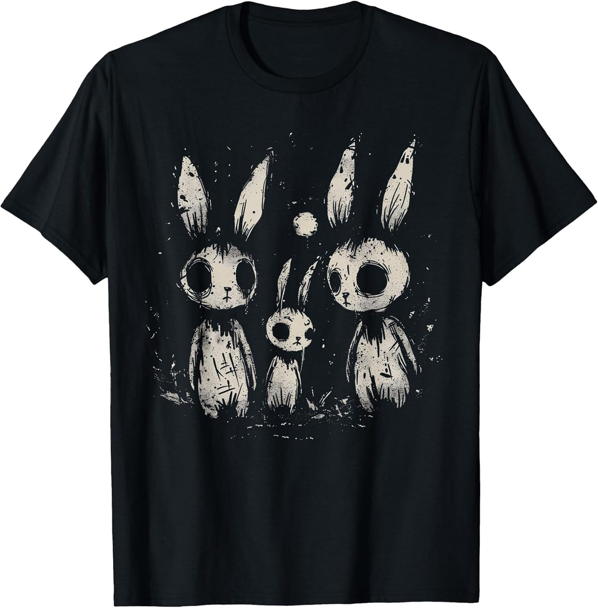 Creepy Cute Bunny Rabbits Horror Goth Grunge Alt Aesthetic T-Shirt