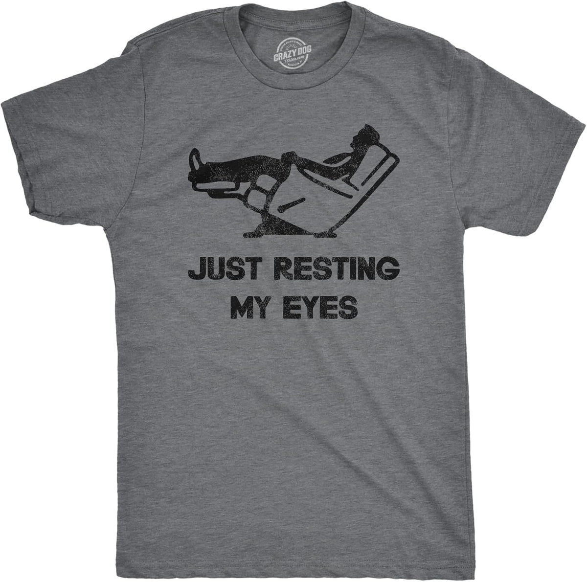Mens Just Resting My Eyes T Shirt Funny Sarcastic Top for Dad Joke