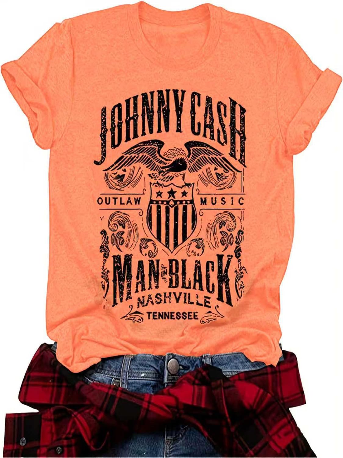 Women Crew Neck Vintage Graphic Tees Summer Short Sleeve Country Music Party Retro Loose Tee Tops